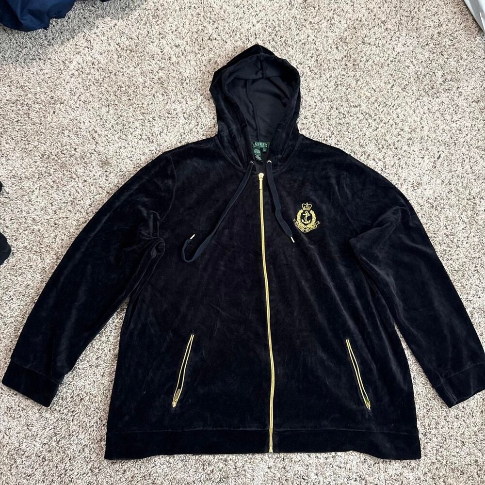Ralph-lauren Women's Black and Navy Hoodie
